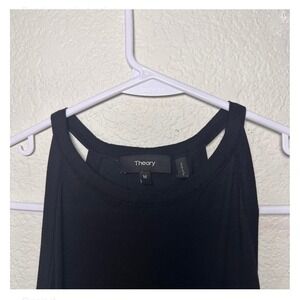 Theory Sonaki M M Allos Light Black Maxi Dress Sleeveless Made in‎ Peru M